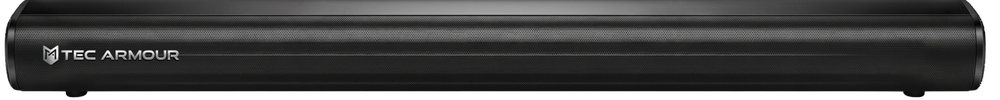 TEC ARMOUR NOVA 320 soundbar, front elevation showing the full-length grille